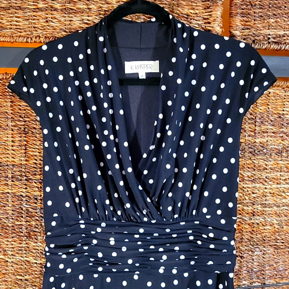 Kasper Polka Dot Dress